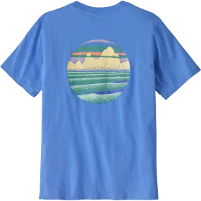 Linen Blend Fabric Youth Skyline Stencil T-Shirt