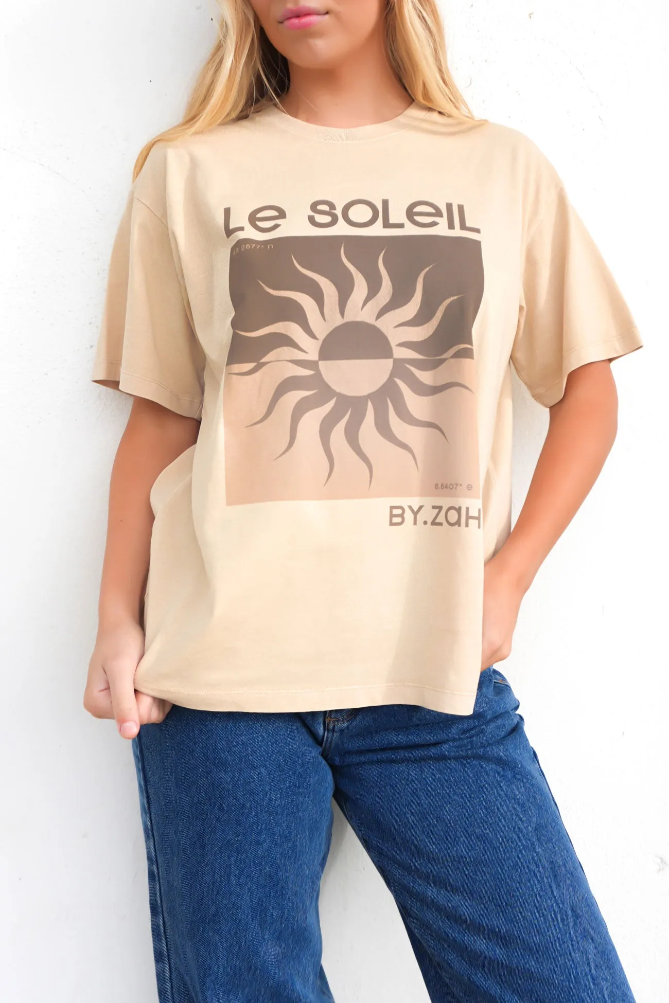 Relaxing Fit Cool Layering Le Soleil Tee Beige