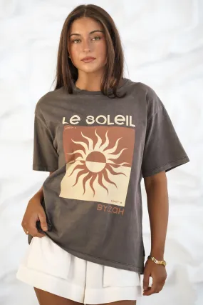 Le Soleil Tee Charcoal Essential Look Cozy Layering