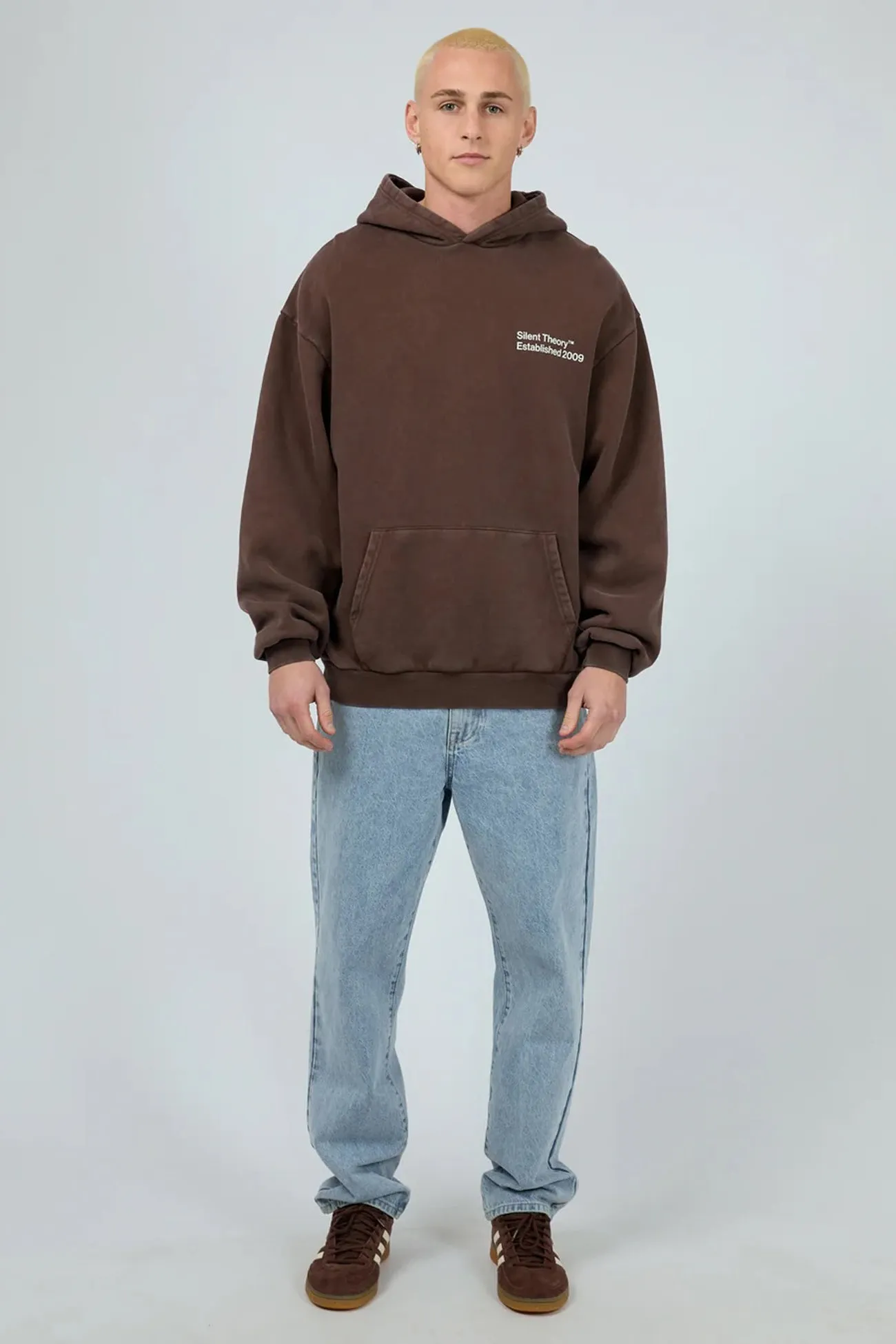 Lead Hoodie Chocolate Modern Drop Tail Hem