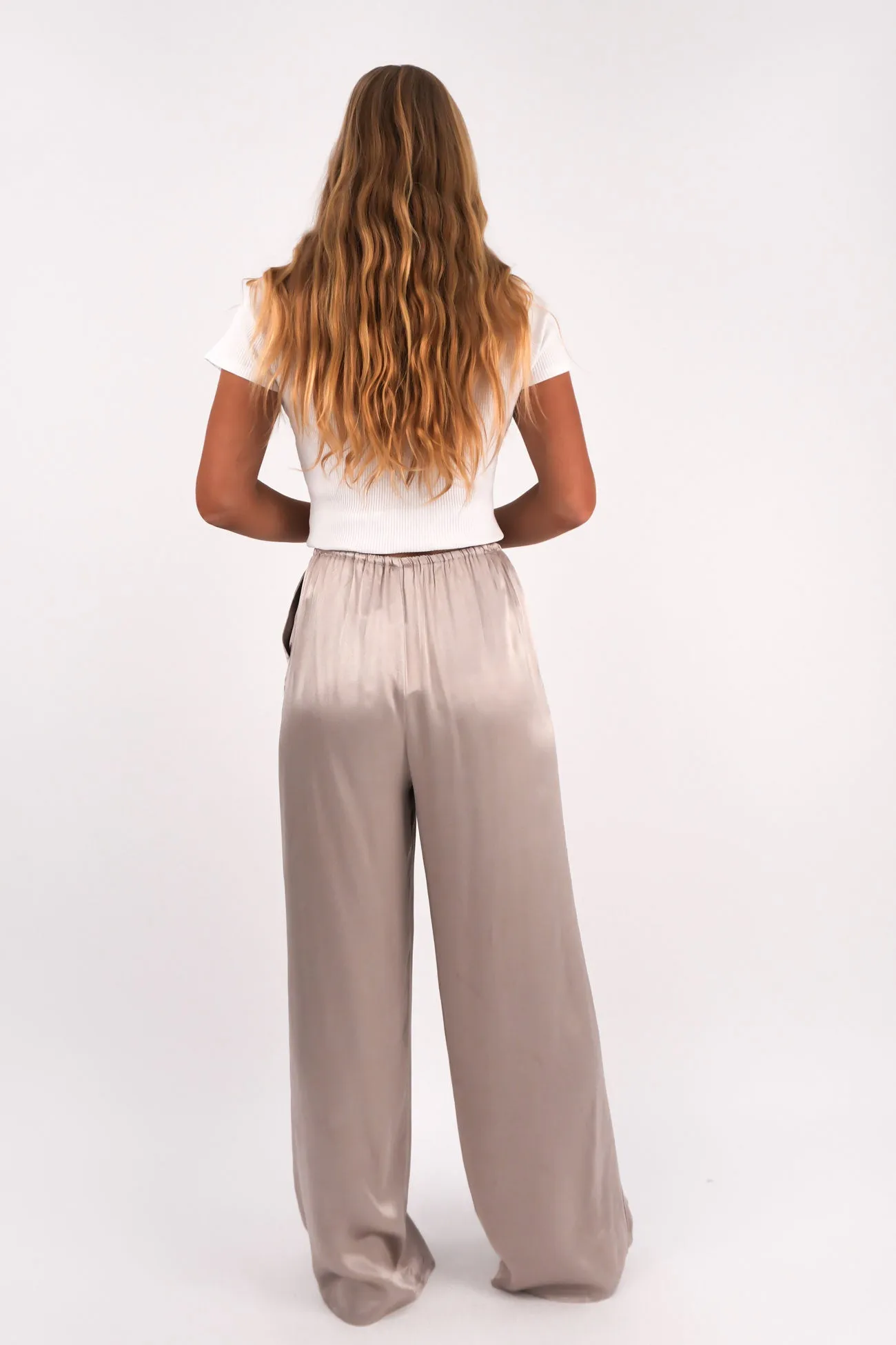 All-Purpose Comfort ReinforcedBeltLoops Leala Pant Silver