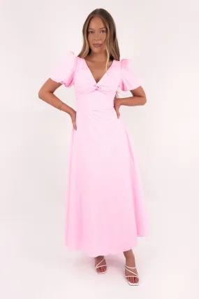 Cory Maxi Dress Pink Texture Flow