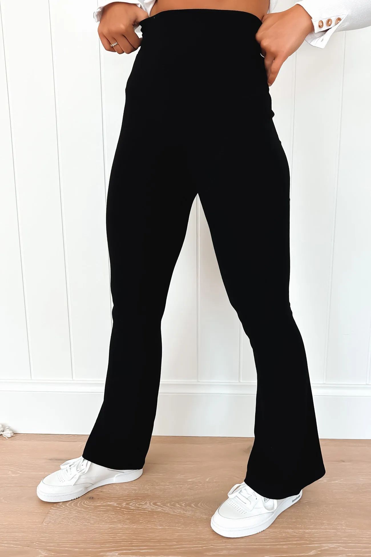 Relaxed Fit Design Lennox Ribbed Pant Black
