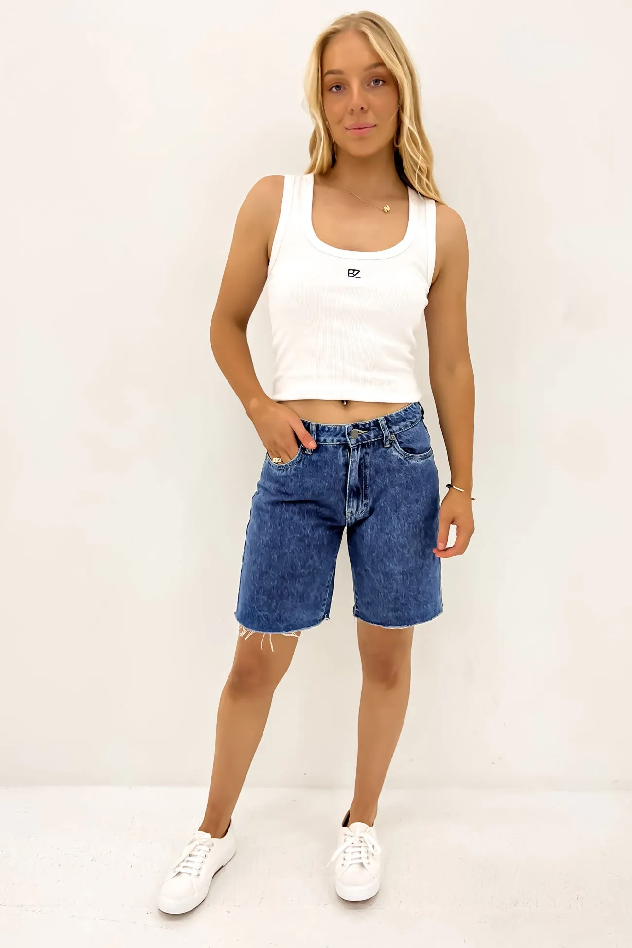 Lexie Denim Jort Heritage Blue activewear option