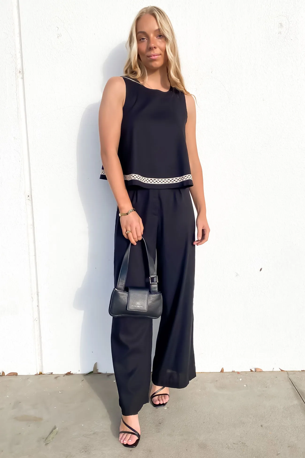 Hidden Zip Pockets Cobie Pant Black