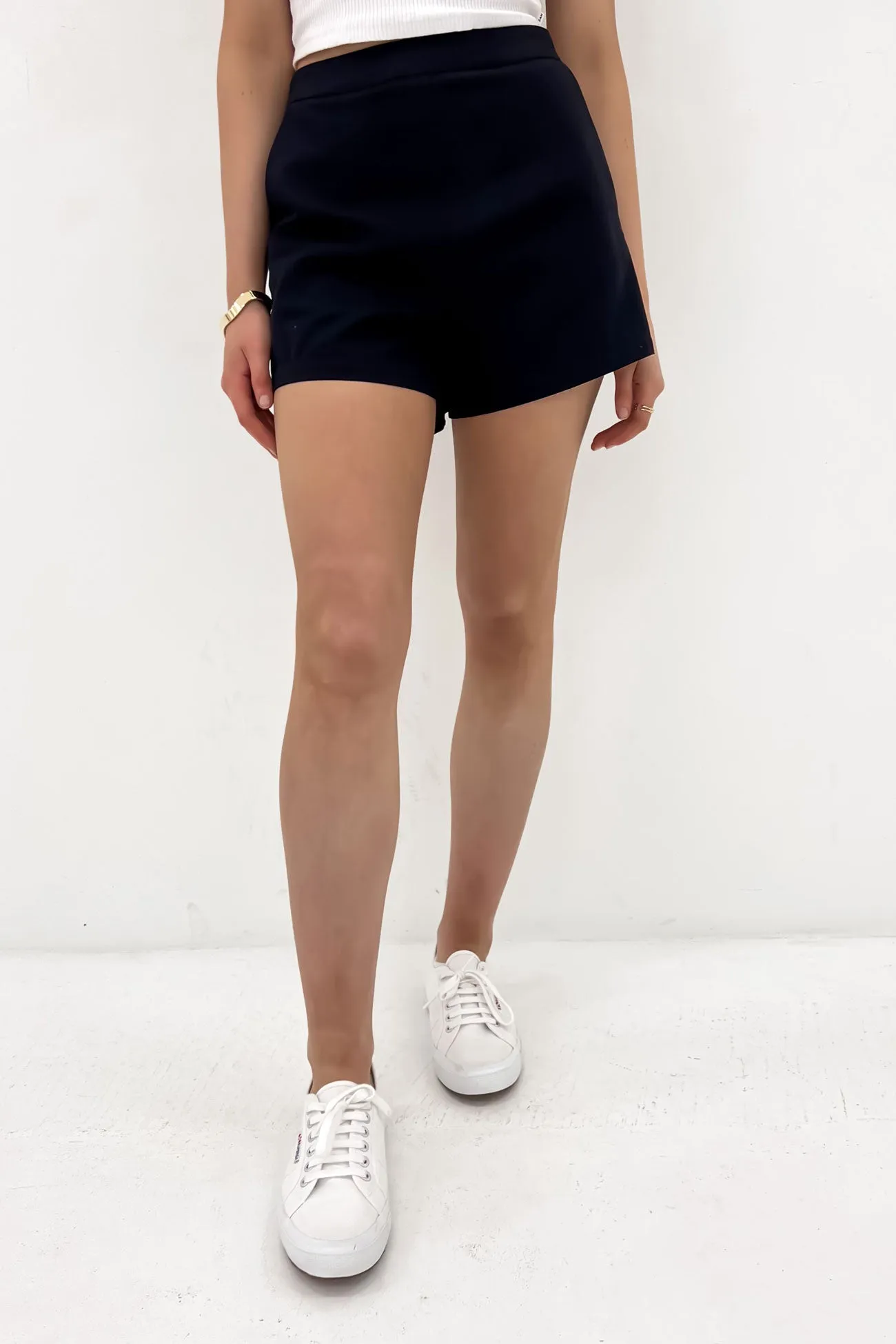 Jena Short Black Recycled Elastic Trim