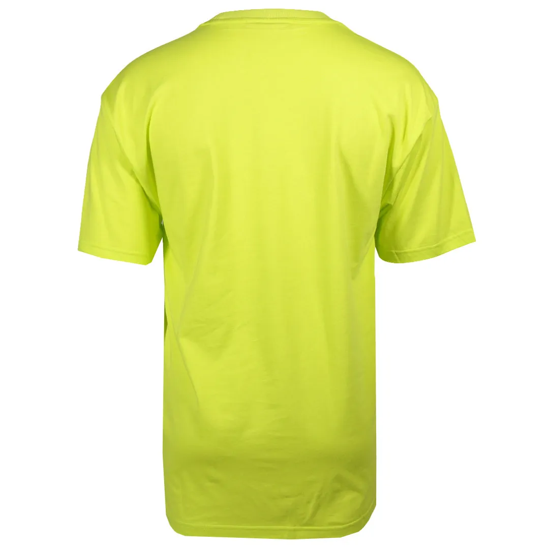 fitted fit Light Reflection Fila Men's Drip Graphic Tee - Neon Yellow/Blue