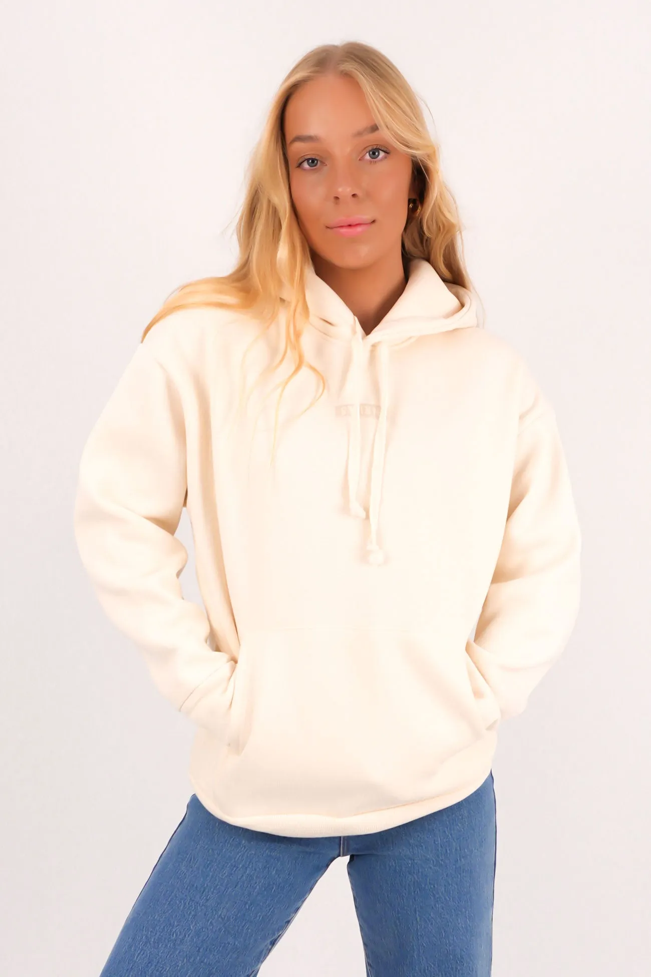 Heat Sealed Zippers Superior Slouch Hood Heritage White
