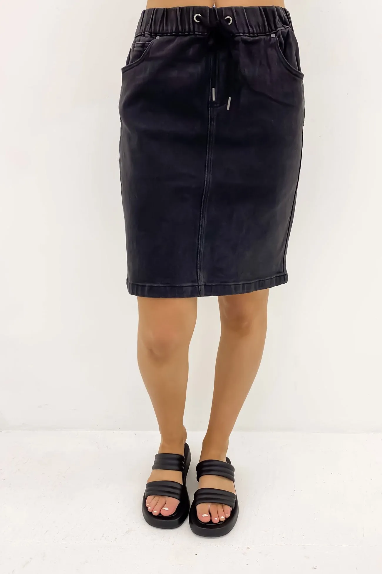 Rio Skirt Washed Black Fashion Mood