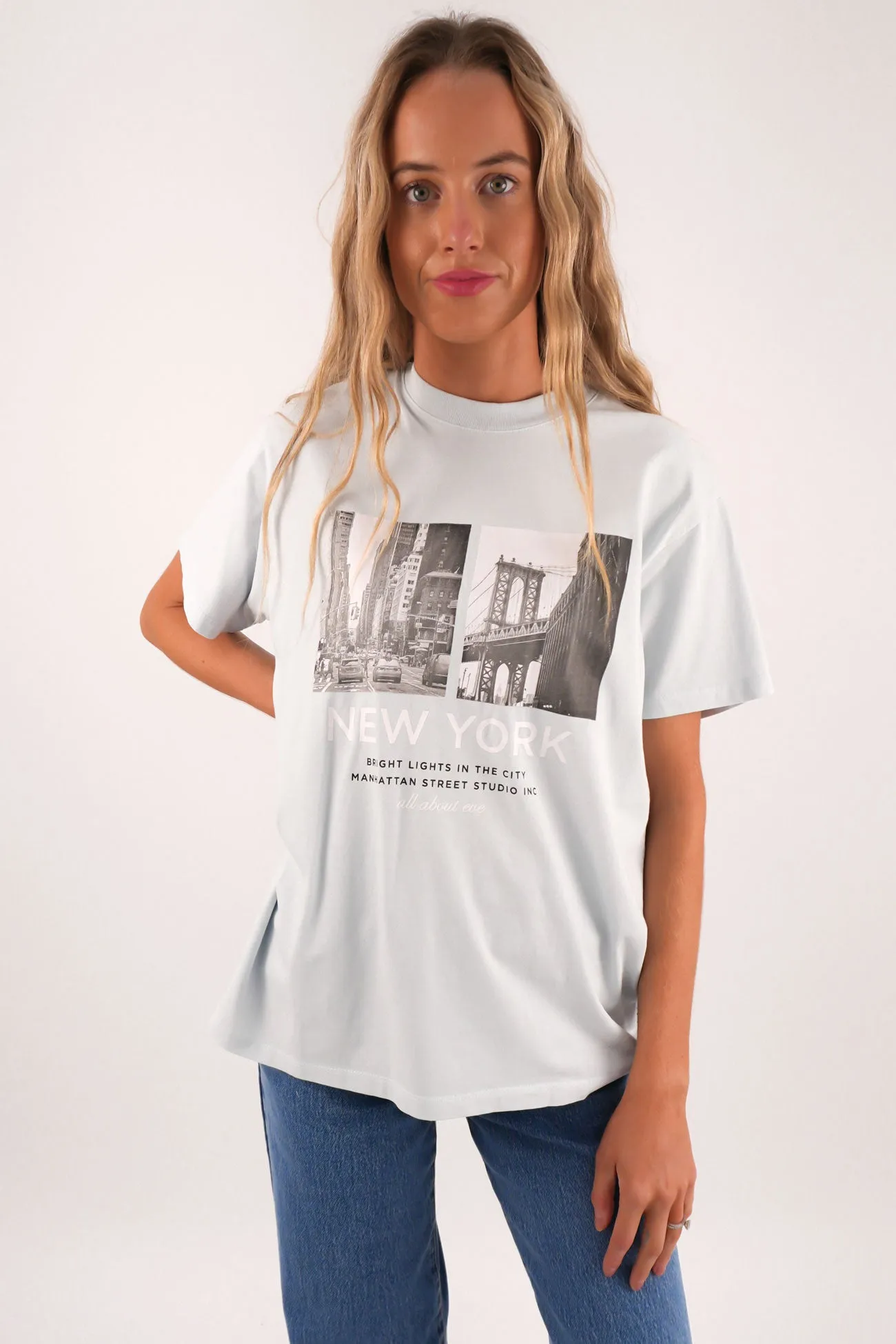 Effortless Daywear New York Relaxed Tee Cloud