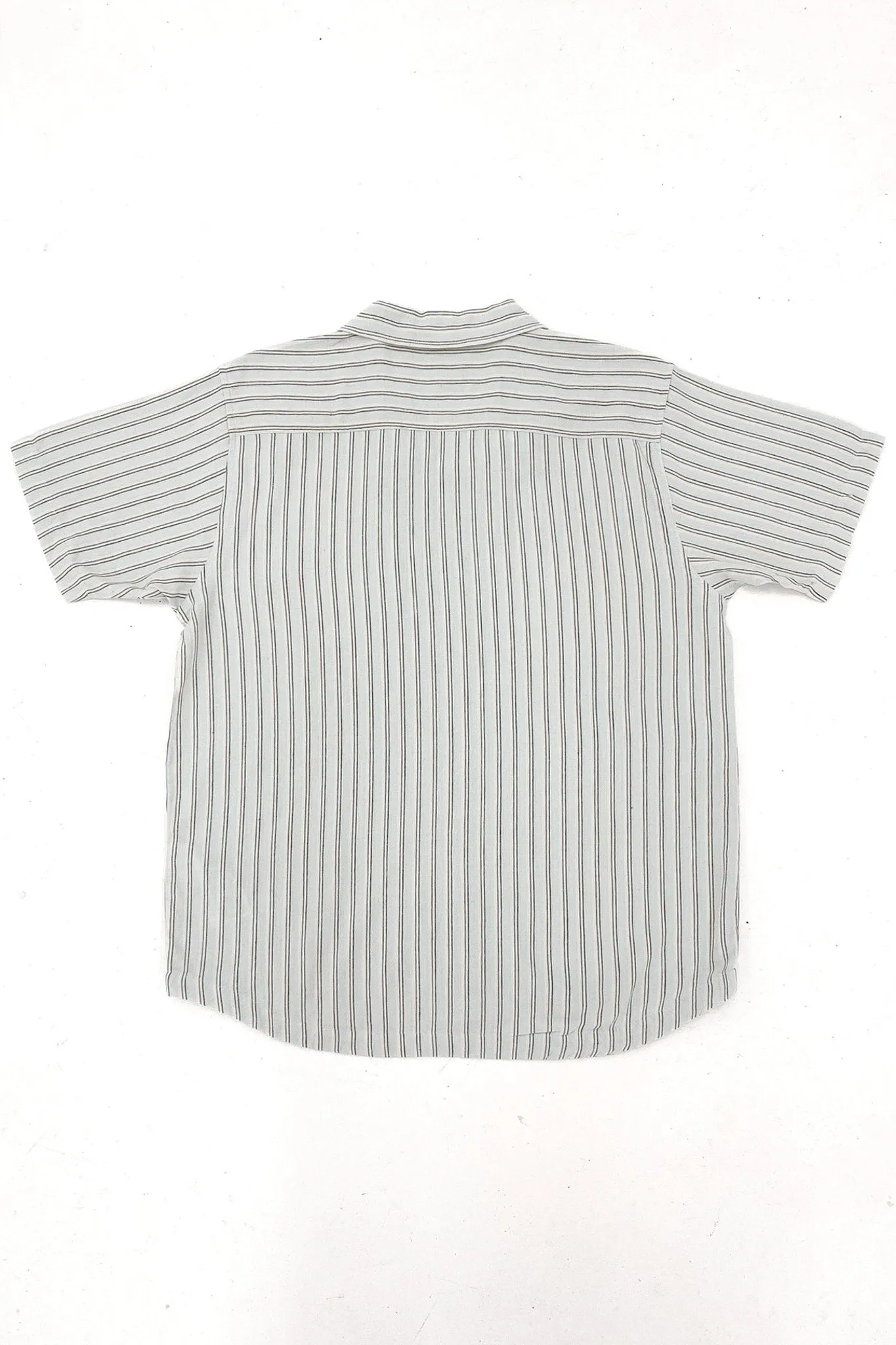 Beat Stripe Short Sleeve Shirt Green Tea Neutral Tones