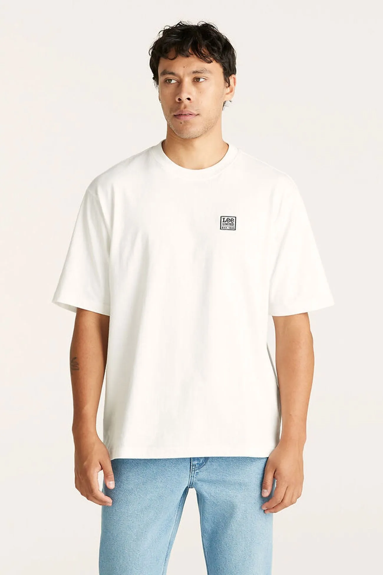 Lee Limited Baggy Tee Vintage White Universal Silhouette