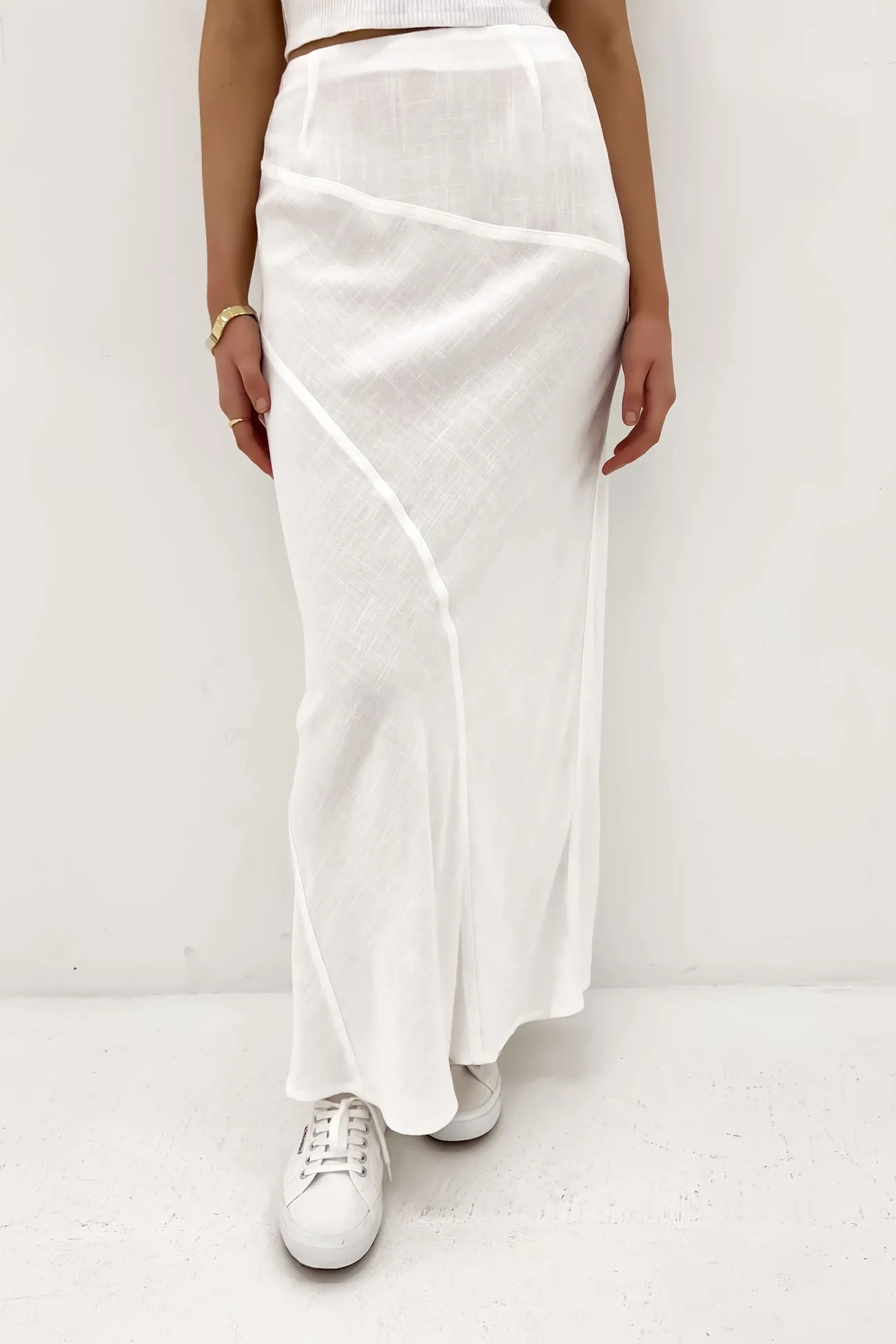 Mandy Maxi Skirt Vintage White Weekend Style