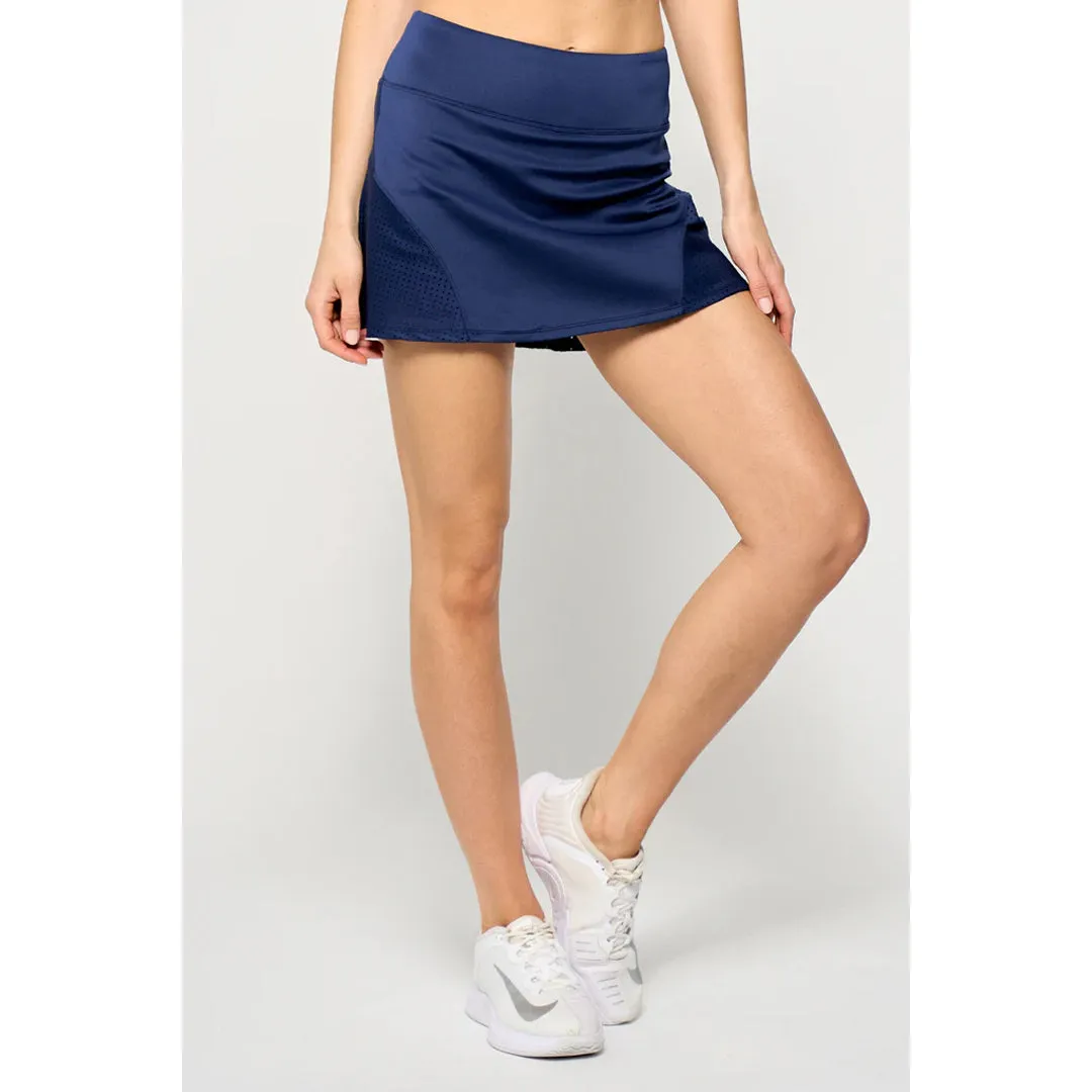 Lija Women's The One To Beat Lift 13" Skort - Marine stain - resistant Sheer fabric