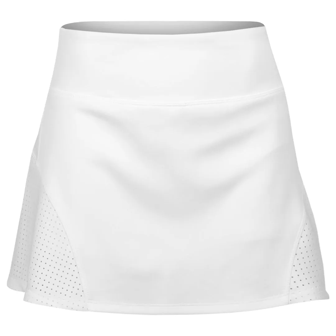 PunctureResistant Fabric FourWayStretch Lija Women's The One To Beat Lift 13" Skort - White Unrestricted Movement Cut
