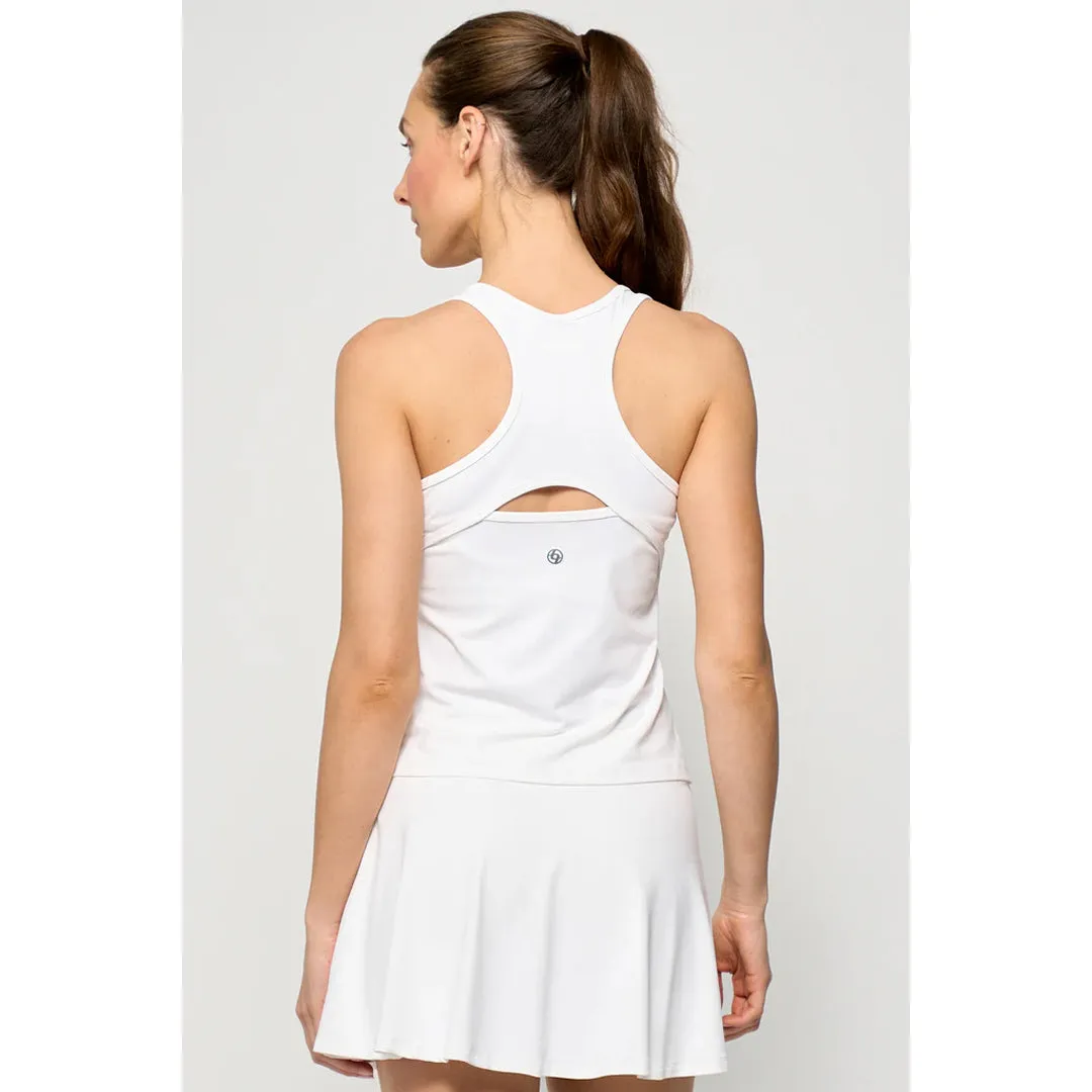 Straight fit Stylish Appeal Lija Women's The One To Beat Rival Tank - White High Waist