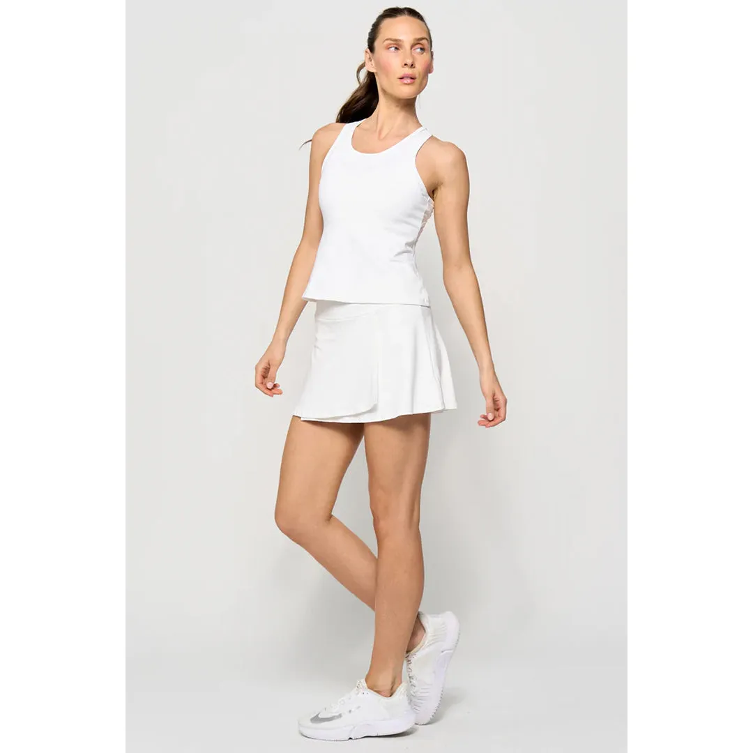 Lija Women's The One To Beat Rival Tank - White High Waist Handmade Craft