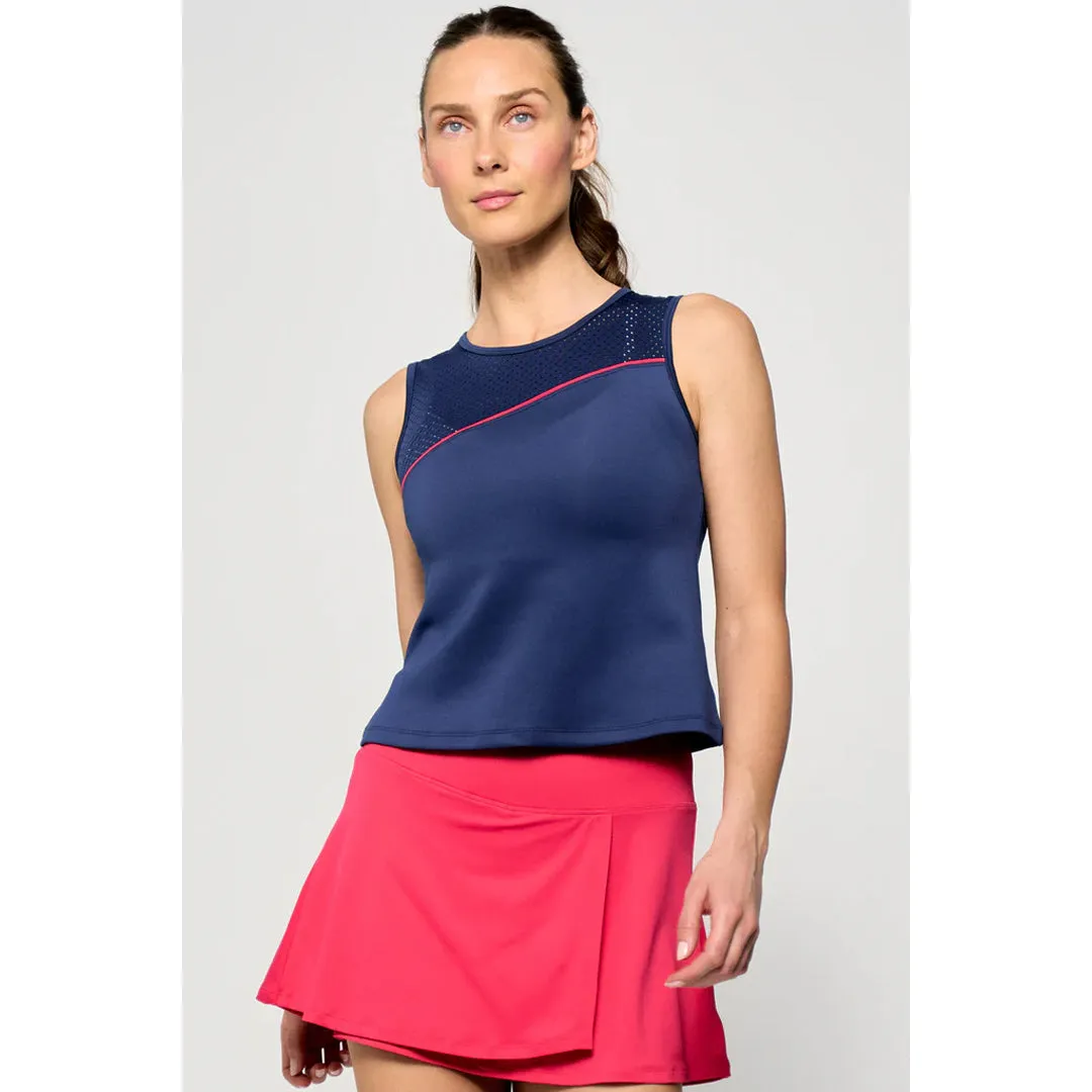 Lija Women's The One To Beat Sporty Tank - Marine Plush Easy - Wear hook and loop closure
