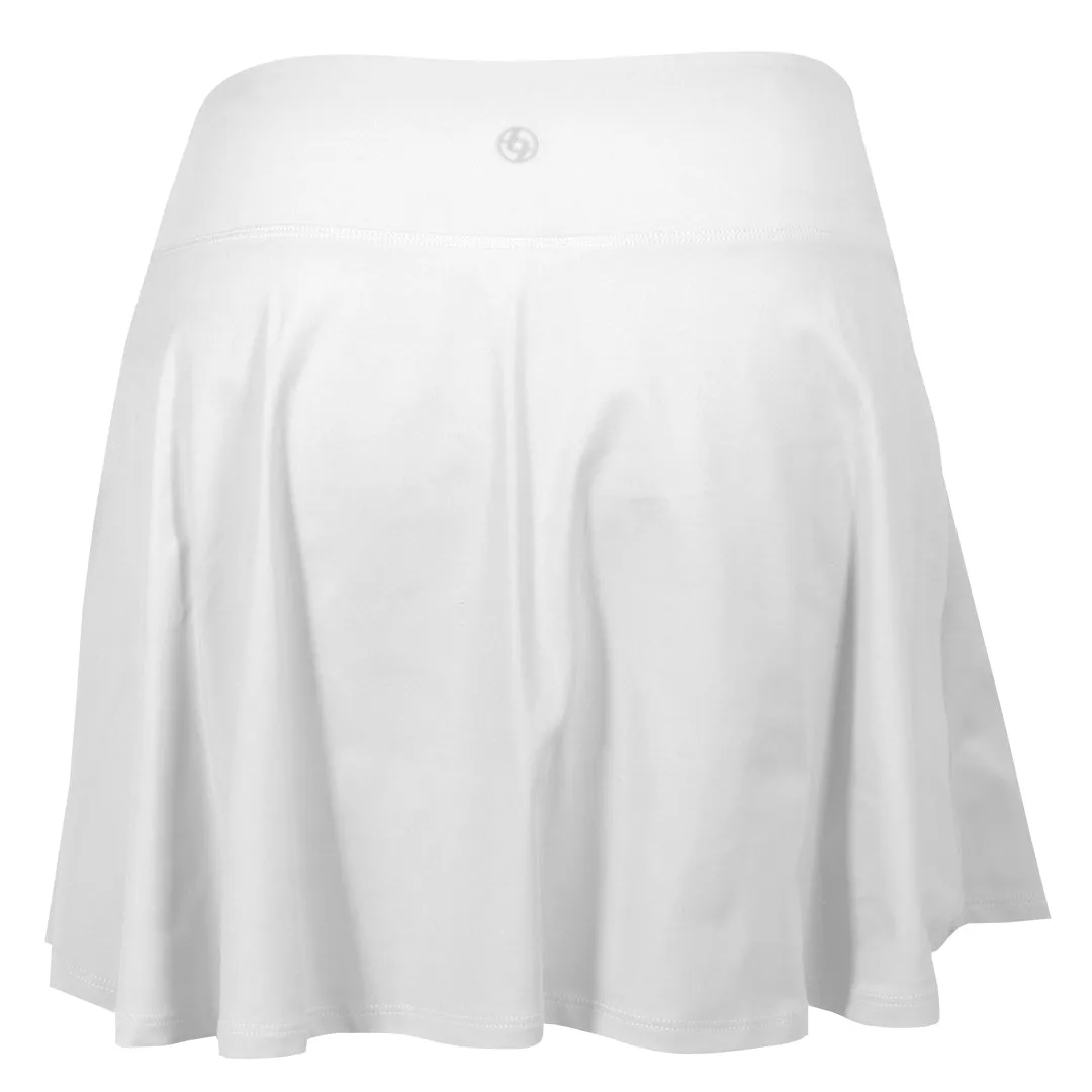 Lija Women's The One To Beat Tiebreak 13" Skort - White Flexible Movement Embellished Details Tapered design