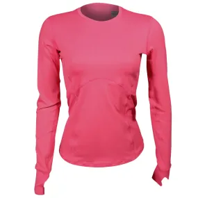 Lija Women's The One To Beat Titan Top - Pink Raspberry mesh panels Adjustable features insulated