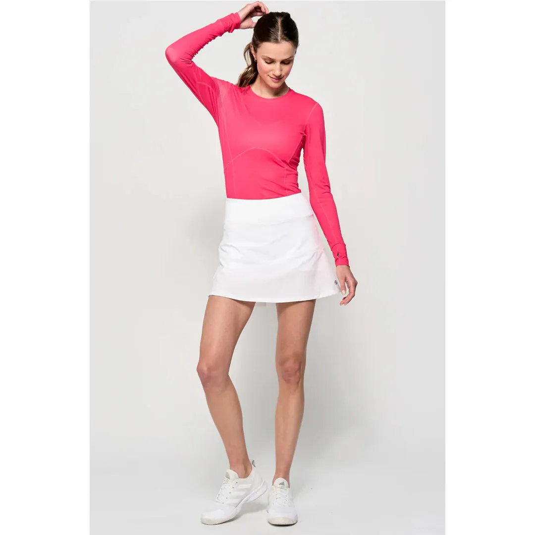 Zip - up Lija Women's The One To Beat Titan Top - Pink Raspberry mesh panels