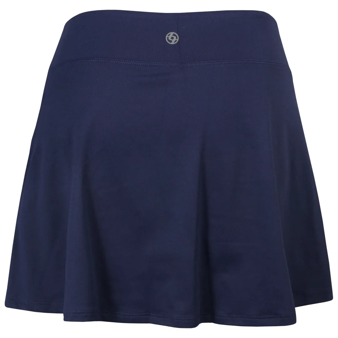 Lija Women's The One To Beat Uprise 13" Skort - Marine/Multi elastic waistband denim material