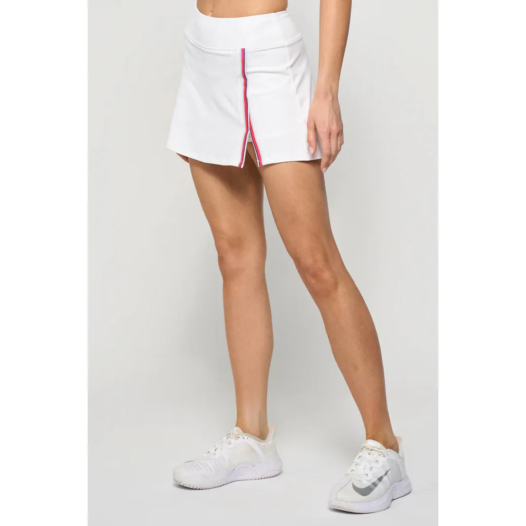 Innovative Design Lija Women's The One To Beat Uprise 13" Skort - White/Multi Stain-Resistant