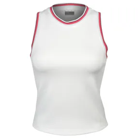 Ribbed Cuffs anti - static Lija Women's The One To Beat Varsity Tank - White/Multi High-quality