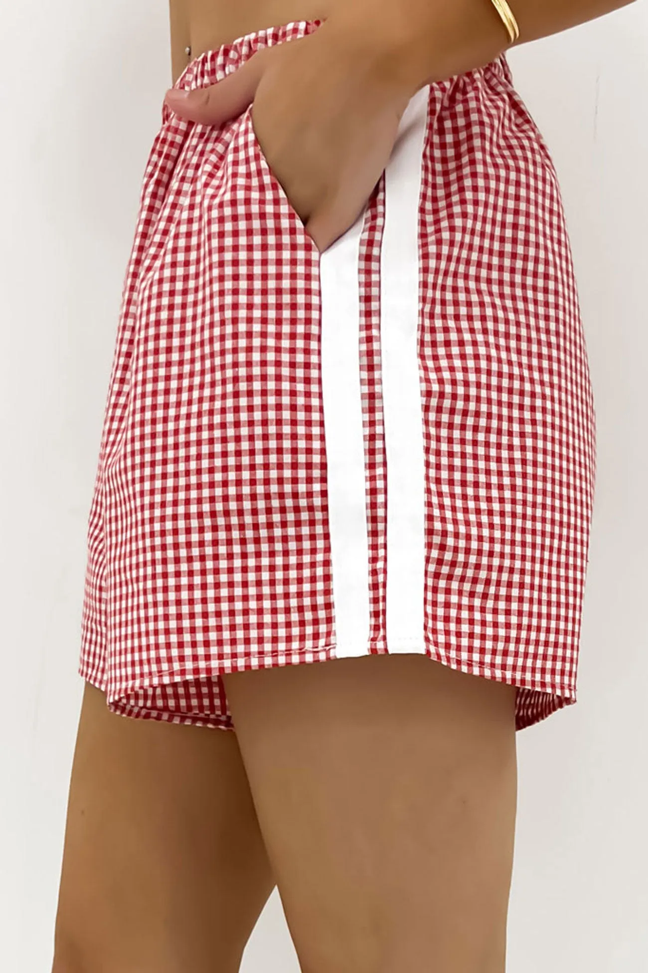 Delora Short Red Gingham Summer Wardrobe