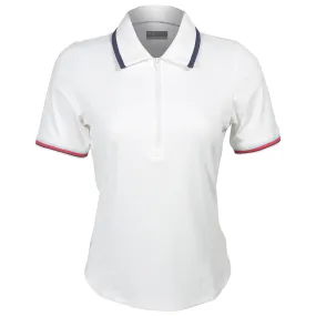 Linen blend Lija Women's The One To Beat Tee Polo - White Silk Lining