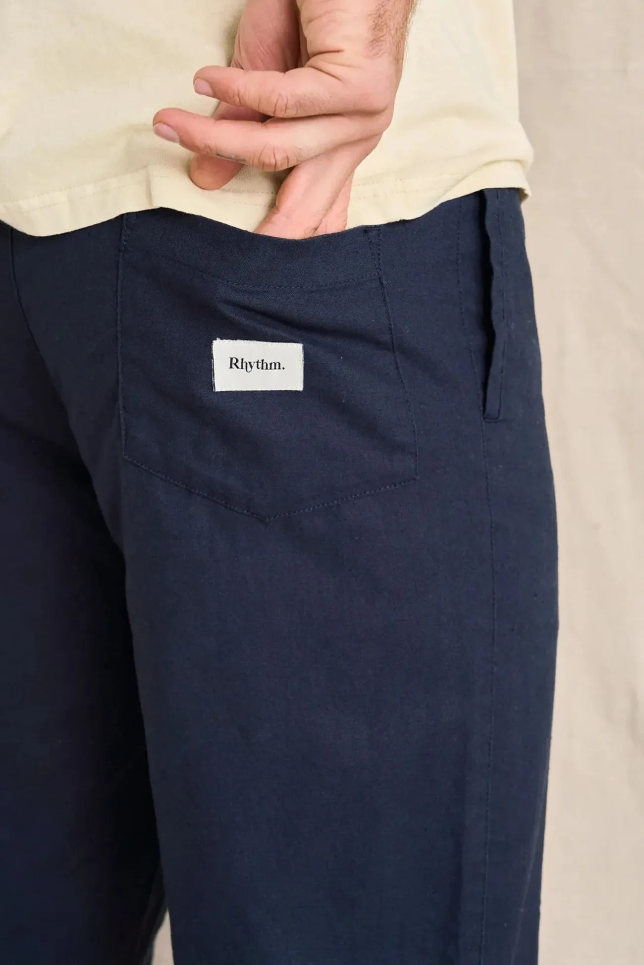 Chic Vibe Durable Fit Linen Jam Pant Navy
