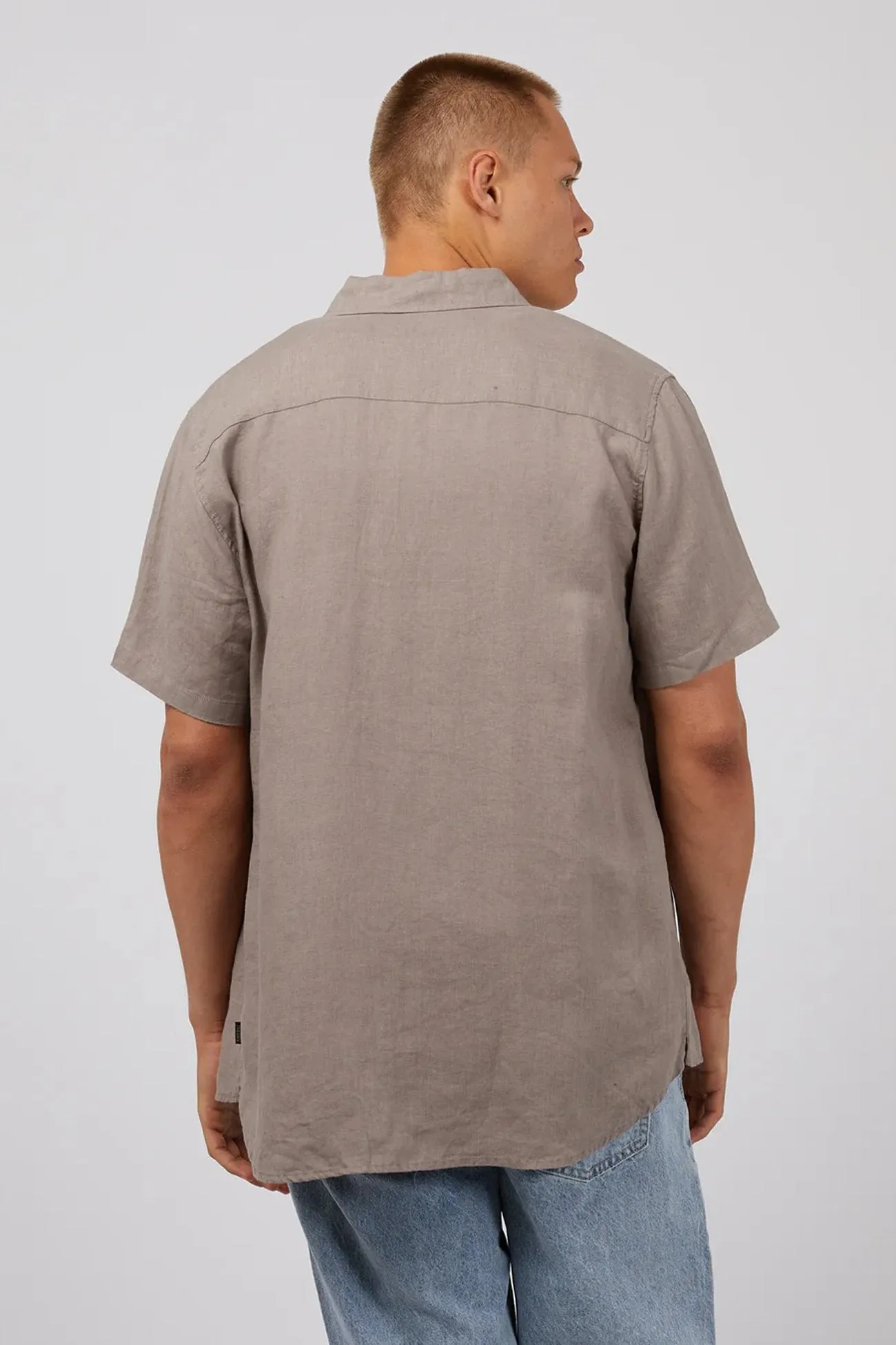 Eco Friendly Material Functional Fashion Linen Short Sleeve Shirt Mushroom