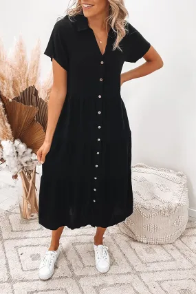 Little Paradise Midi Dress Black Daytime Fit Day-To-Night Wear