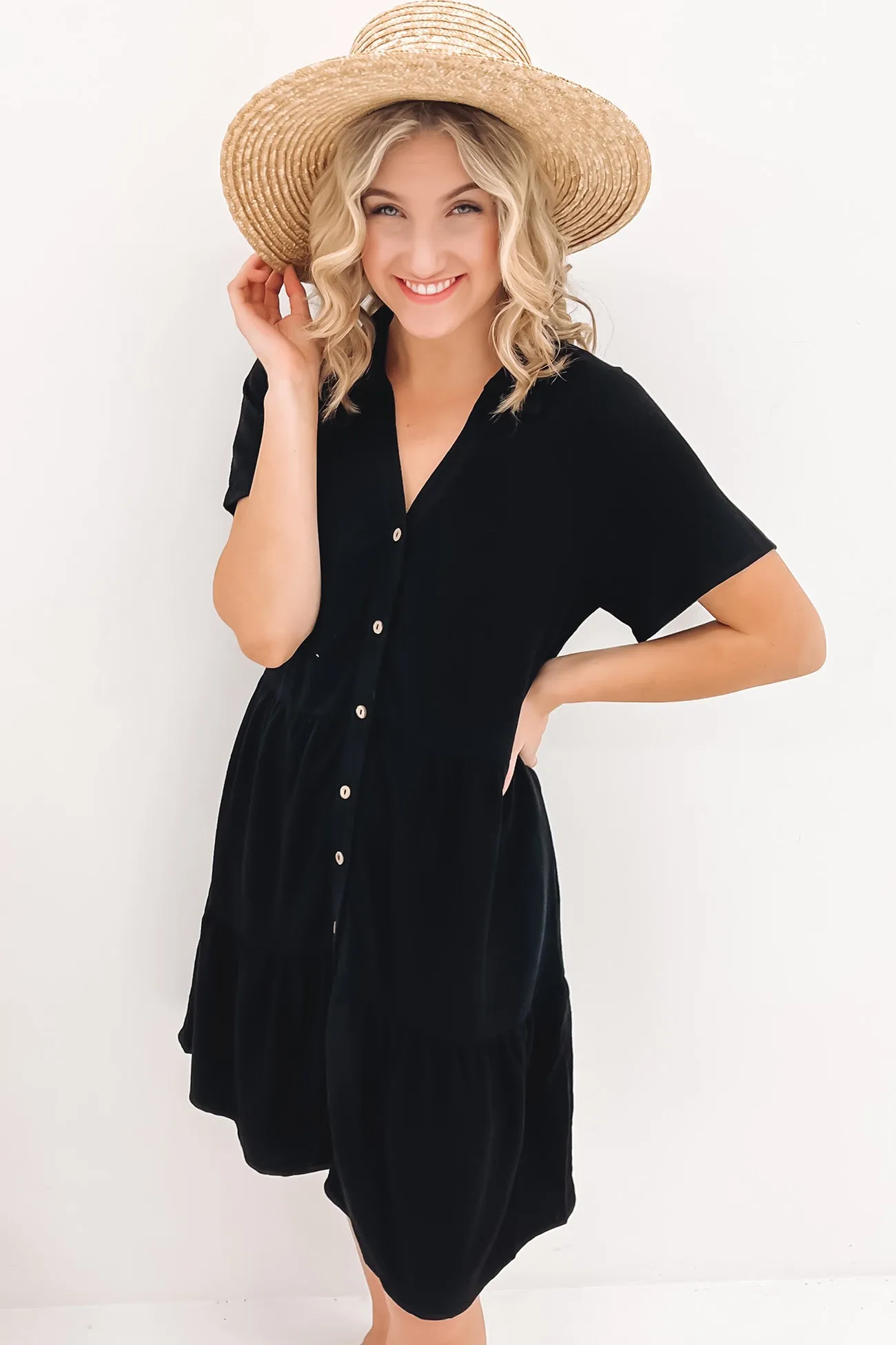 Soft Outfit ComfortFitDesign Little Paradise Mini Dress Black