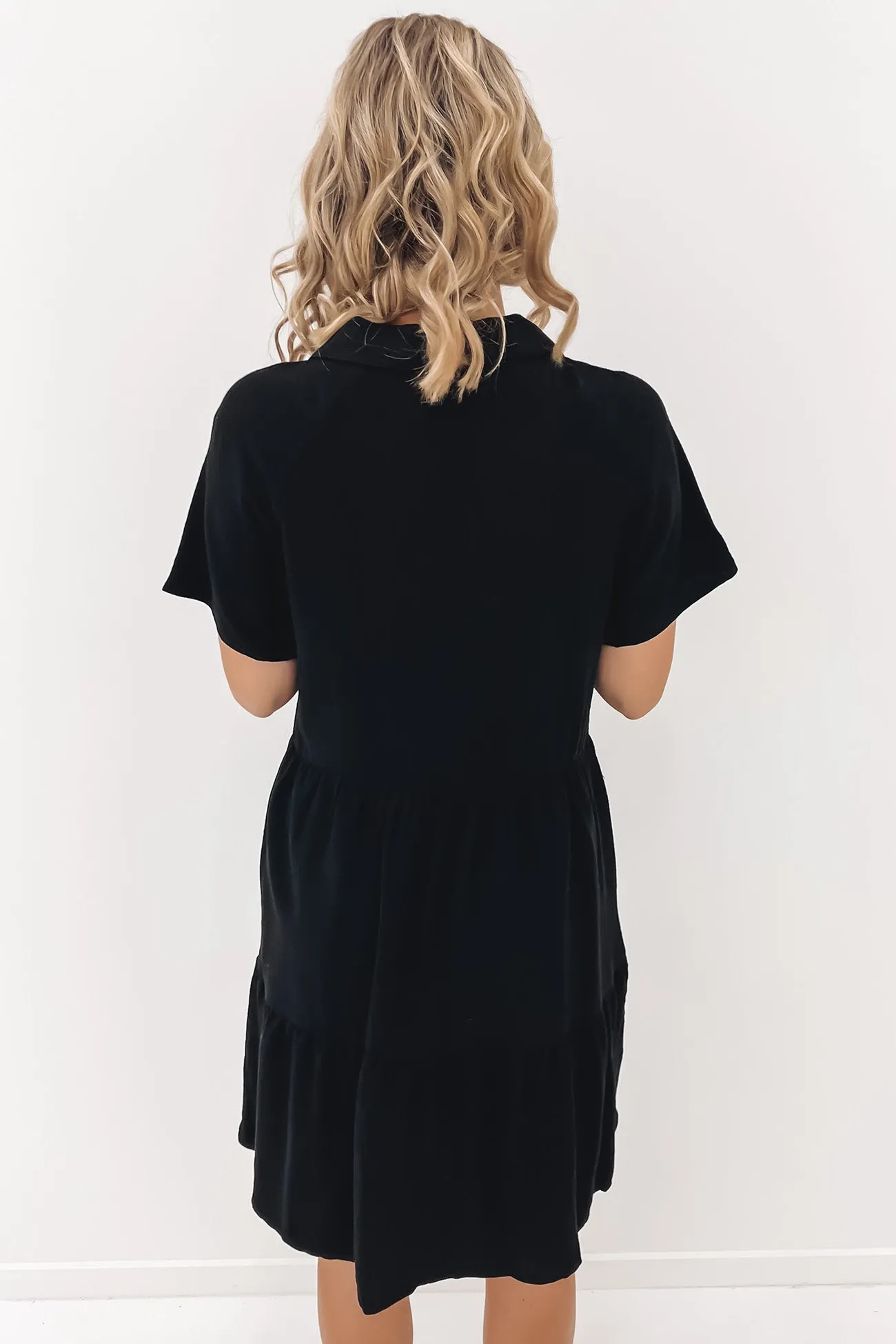 Elegant Tailoring Luxe Touch Little Paradise Mini Dress Black
