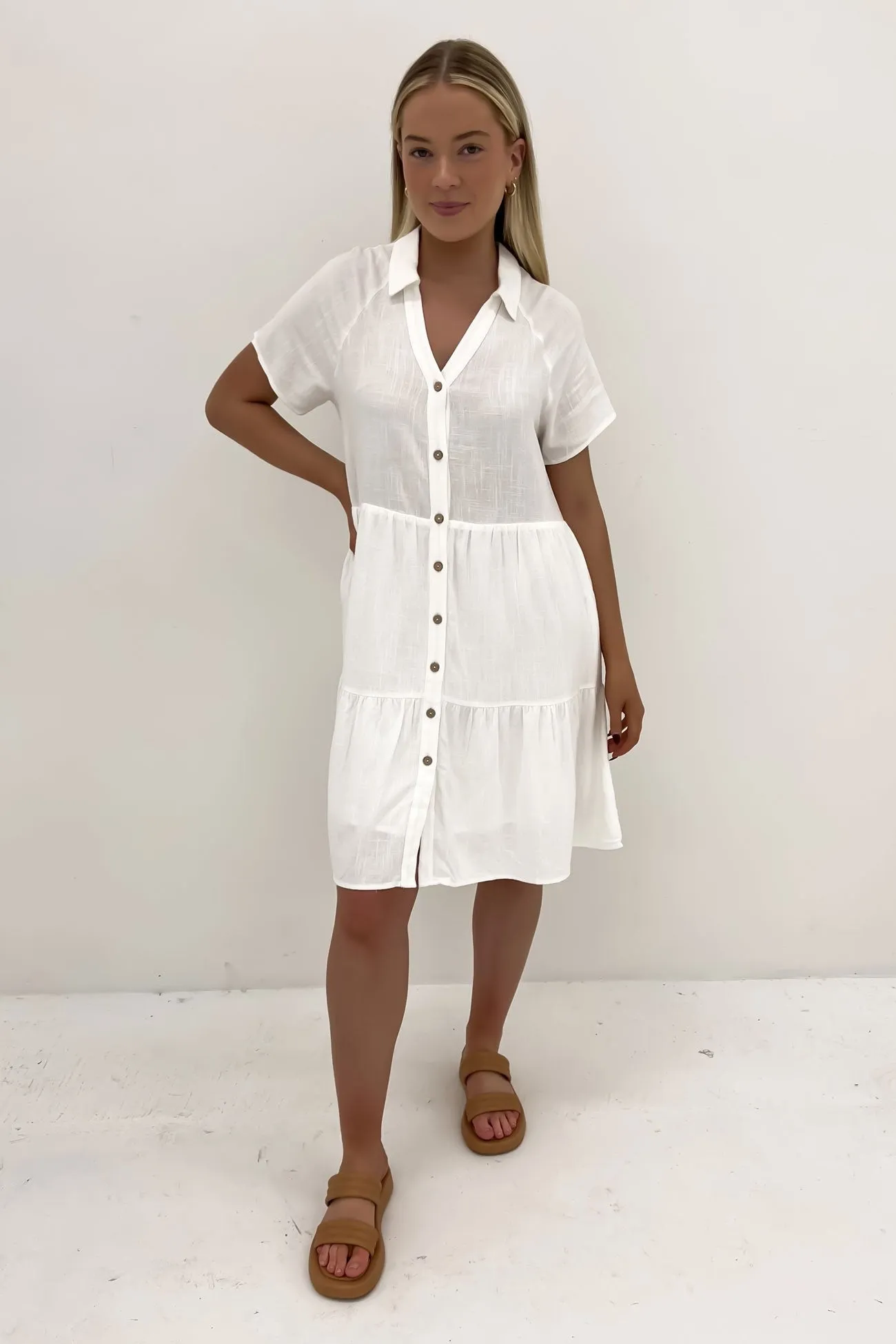 Youthful Mood Little Paradise Mini Dress White