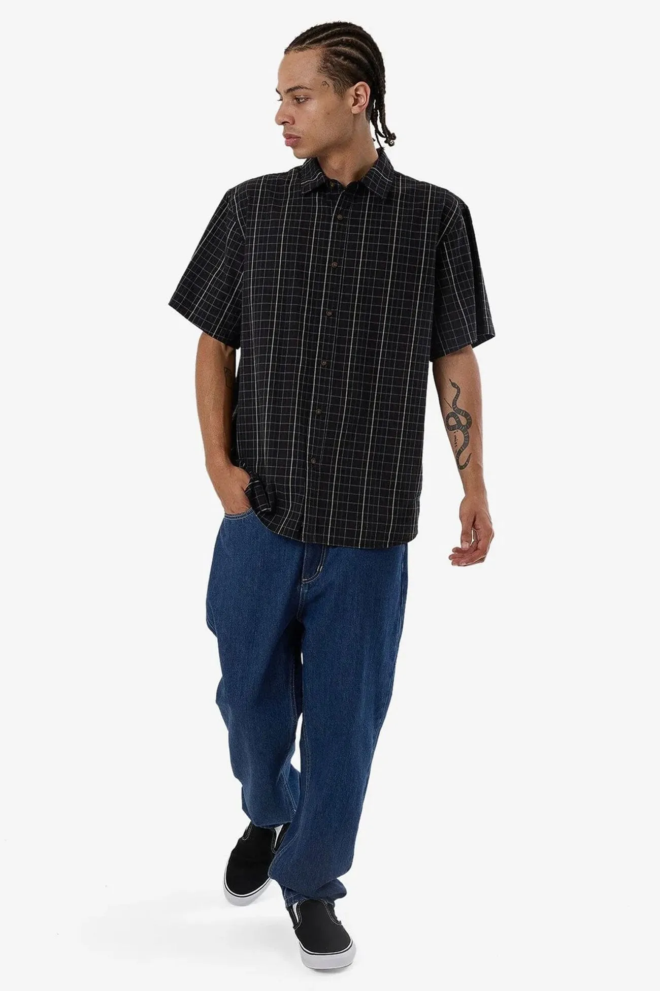 Lockstar Short Sleeve Shirt Black Winter Fashion