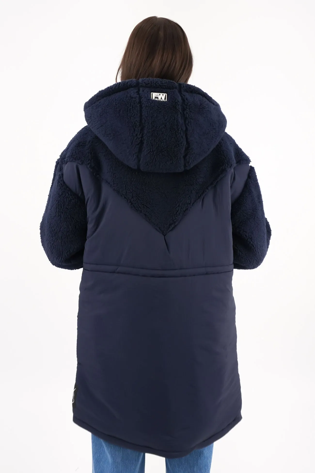 Longline Anorak Navy Compact Travel Friendly Seasonal Trend