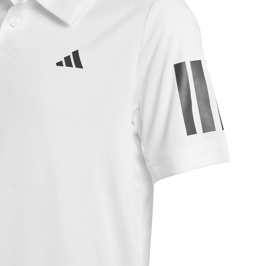 Multi Purpose Cutwork Details adidas Boys Club 3-Stripe Tee - White