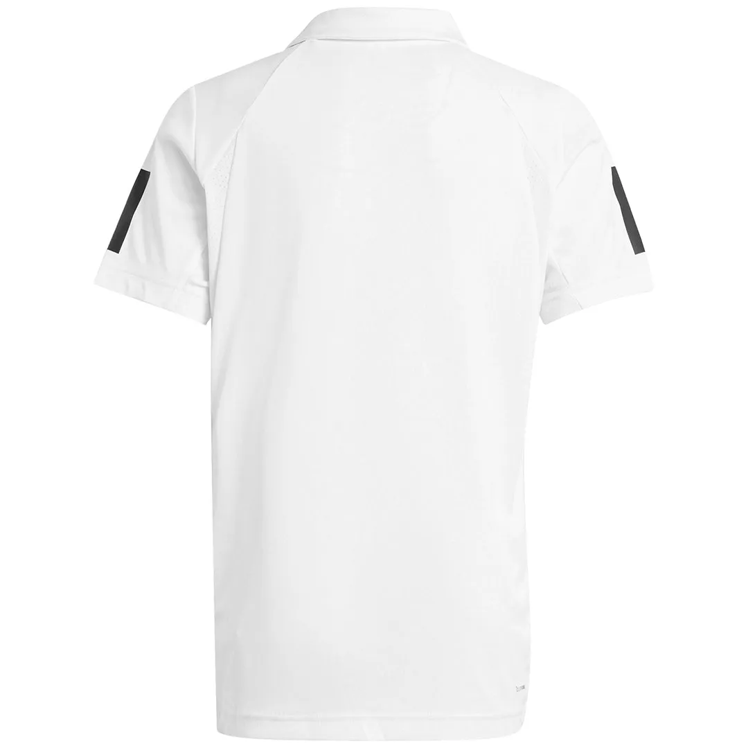 Embroidered Details collar adidas Boys Club 3-Stripe Tee - White