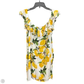 Smooth Layers Dress Casual Short By Boohoo Boutique In Yellow, Size: L