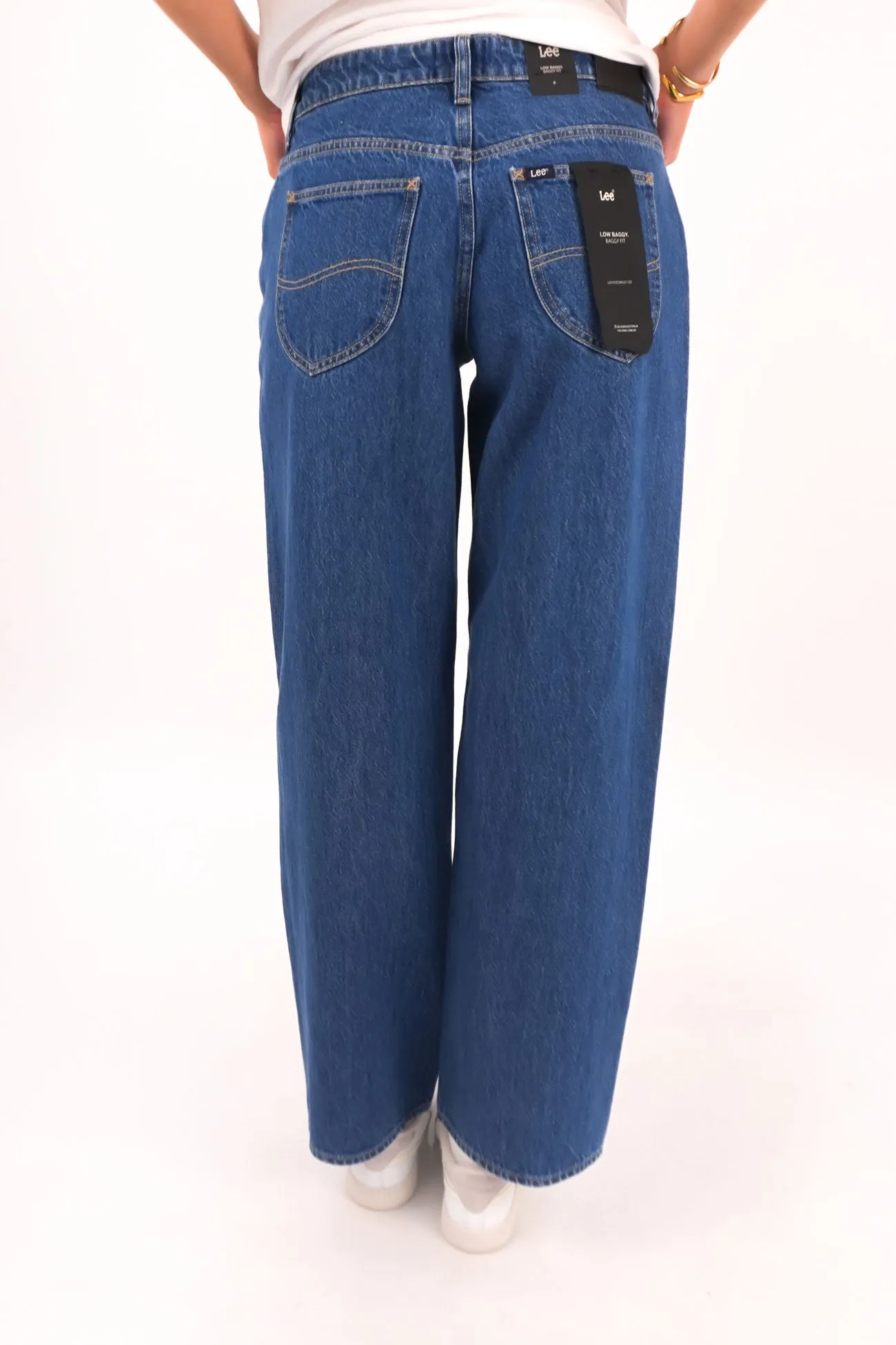 Gym Ready Vibrant Bold Unisex Fit Low Baggy Jean Blue Quarter