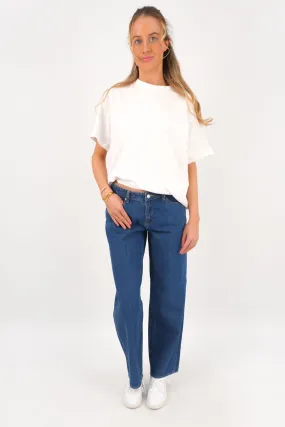 Balanced Look Low Baggy Jean Blue Quarter