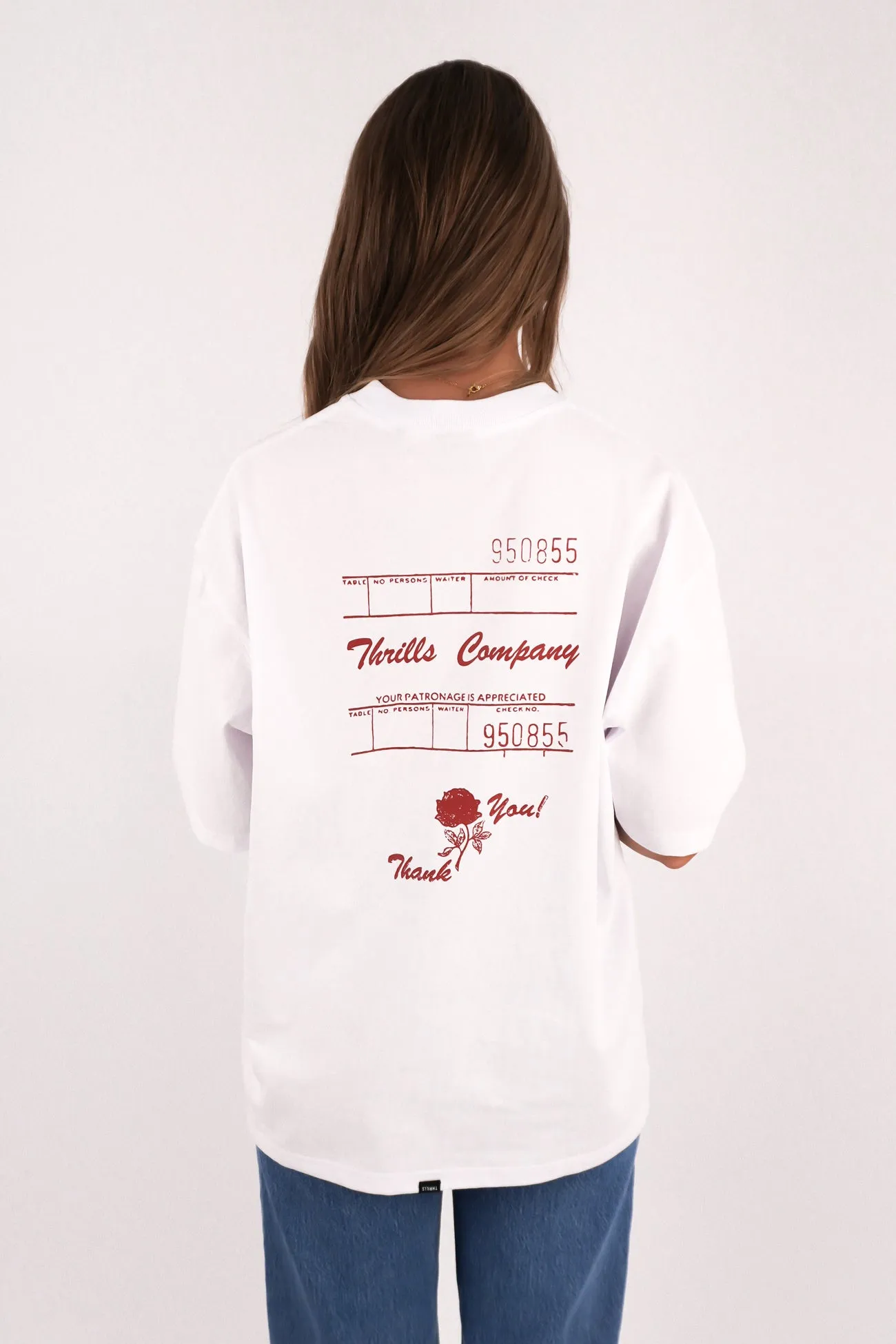 Appreciation Oversized Tee White Soft Fabric