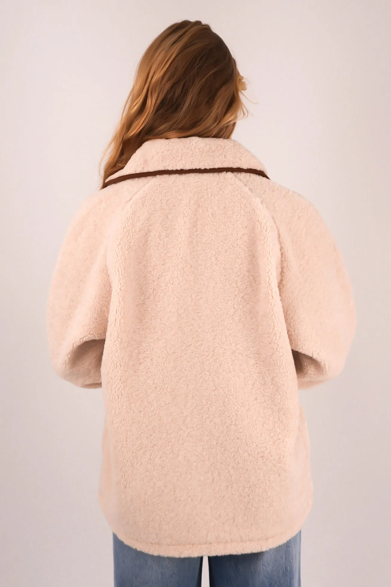 Ultraviolet Protection Snowy Sherpa Jacket Vintage White