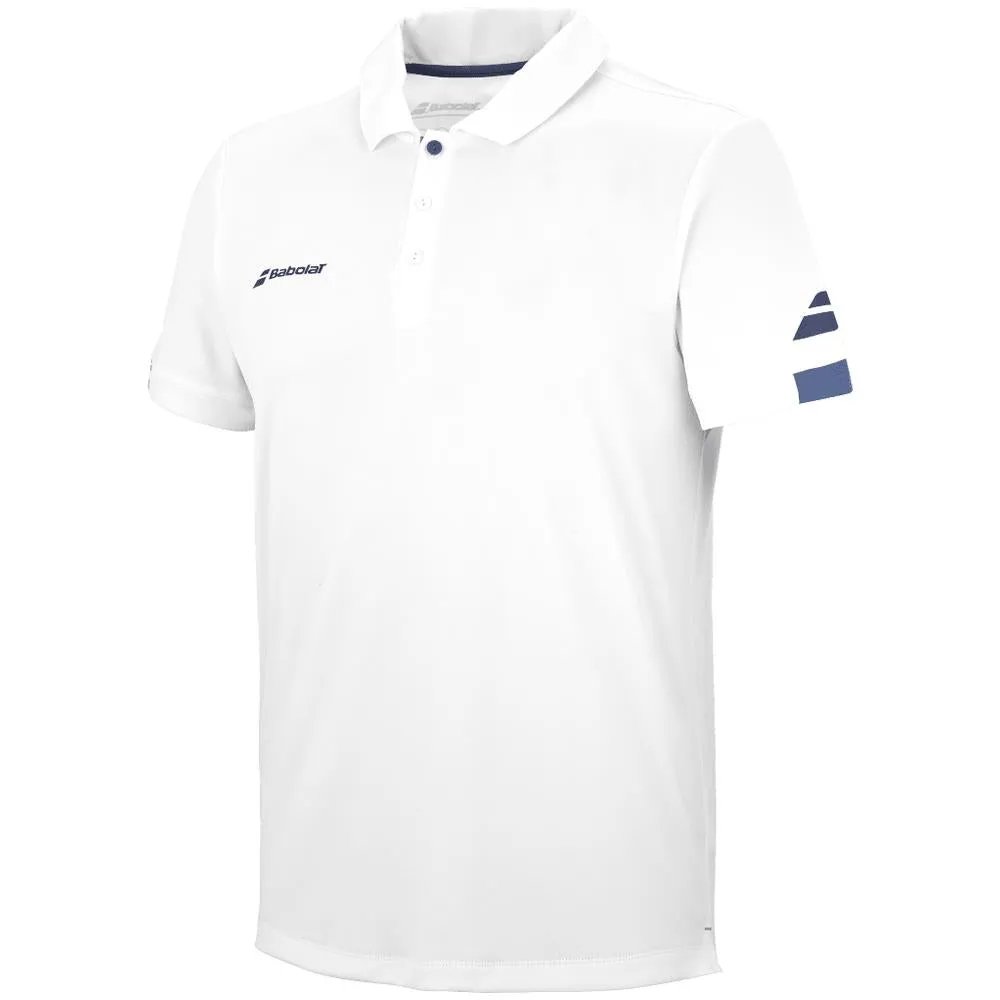 Adjustable Feature Babolat Boys Play Polo - White