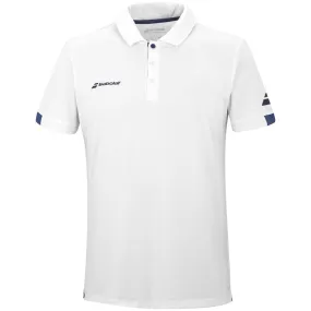 Babolat Boys Play Polo - White V-Neck