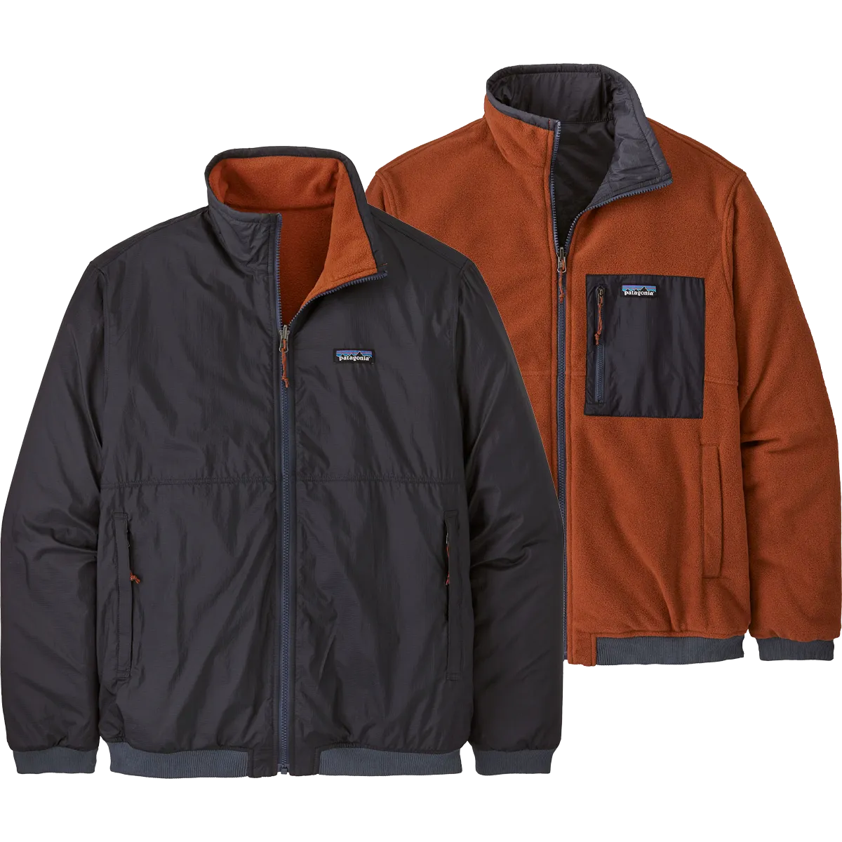 Men's Reversible Shelled Microdini Jacket Laser Cut Vents Mid Length Design