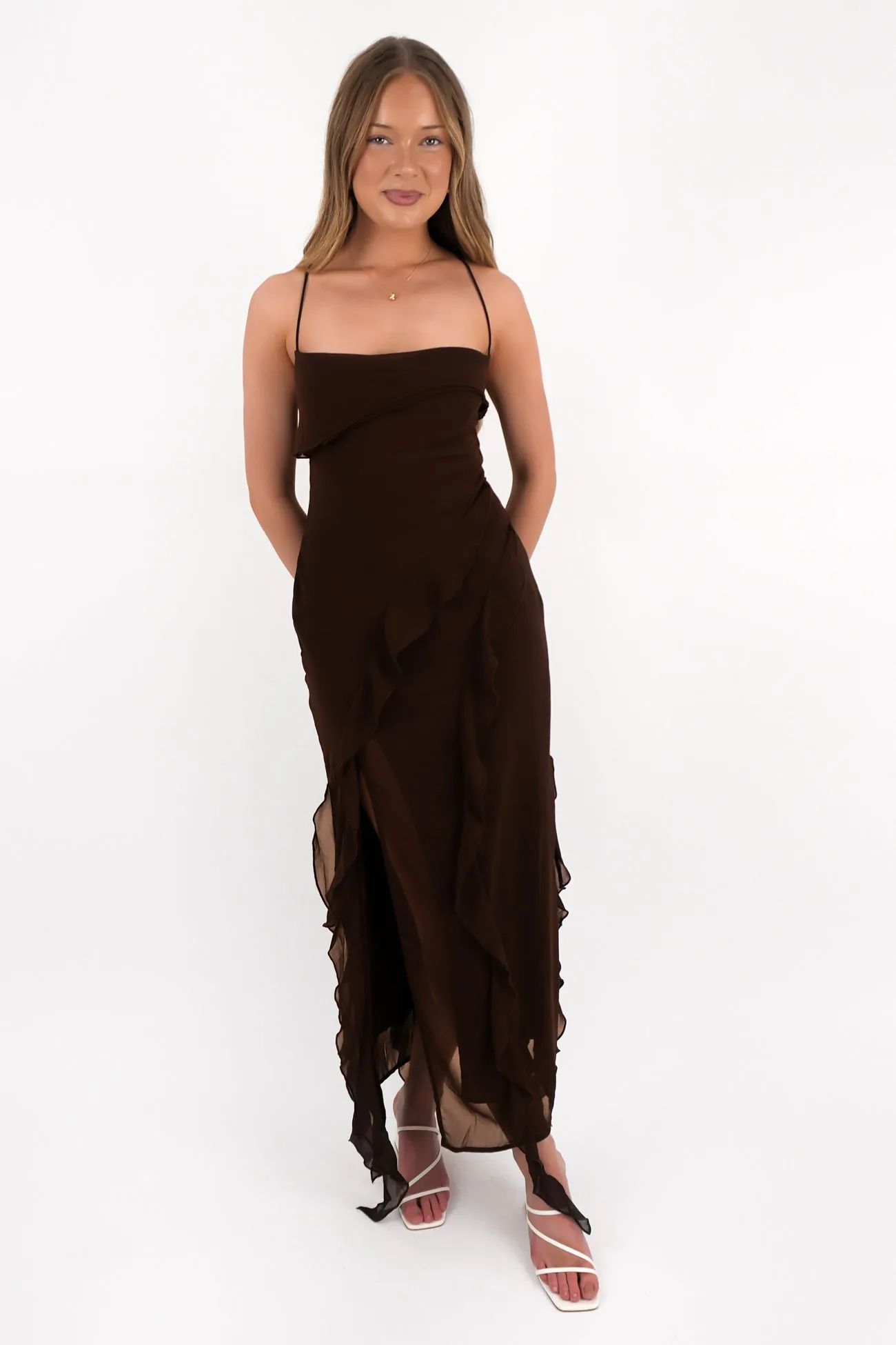 Sophisticated Wear Soft and Relaxed Loz Maxi Dress Chocolate