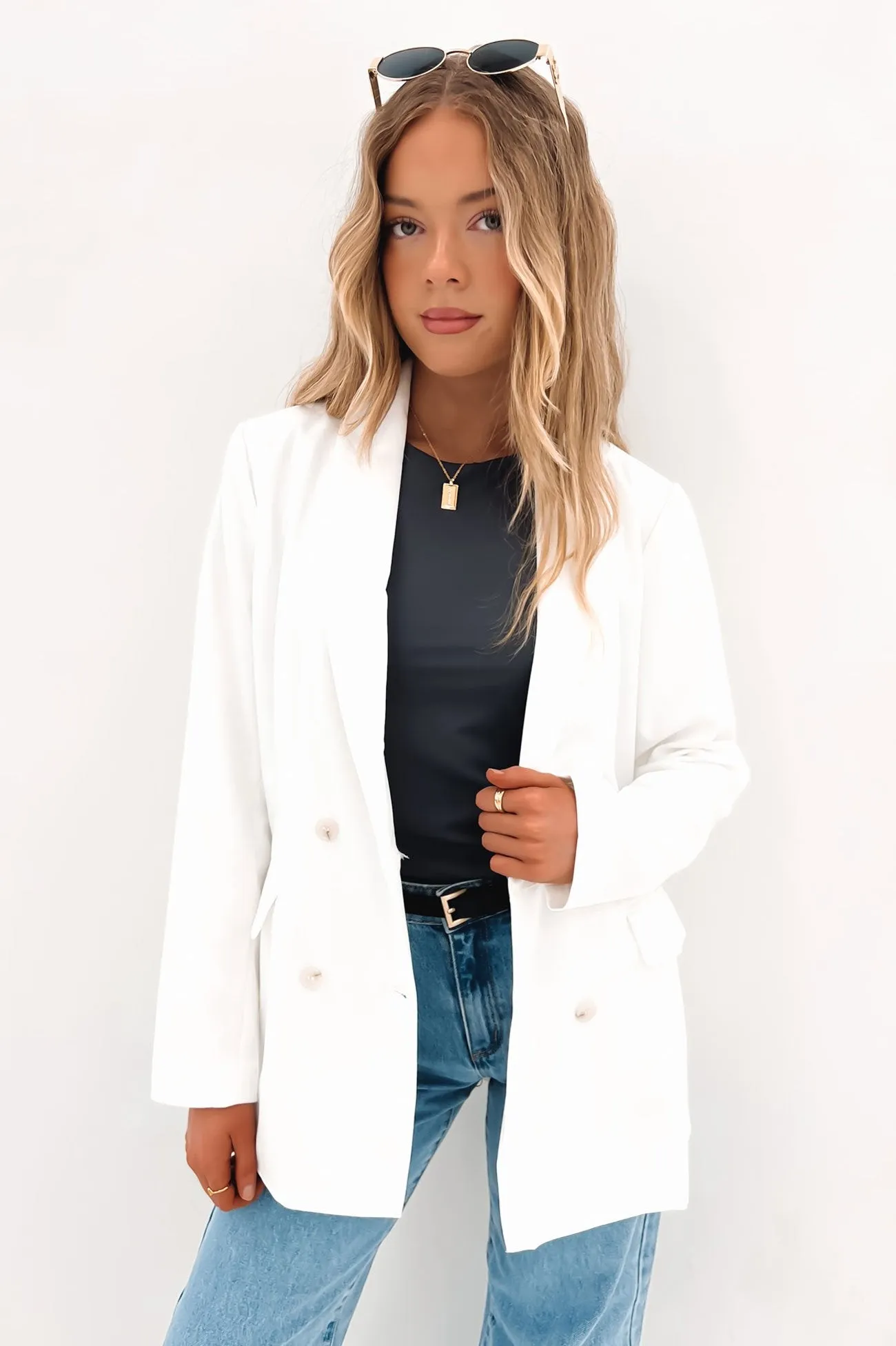 AntiPilling Finish Lucas Blazer Chalk